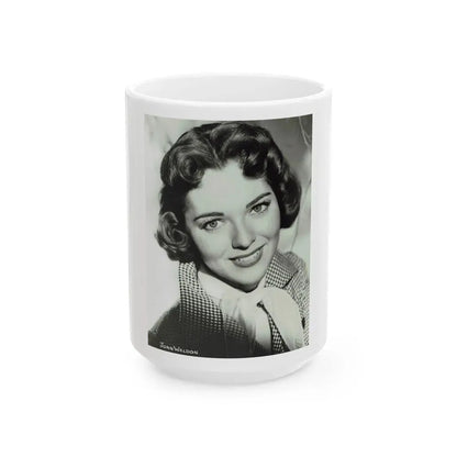 Joan Weldon #26 (Vintage Female Icon) White Coffee Mug 15oz - Go Mug Yourself