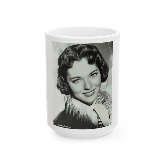 Joan Weldon #26 (Vintage Female Icon) White Coffee Mug 15oz - Go Mug Yourself