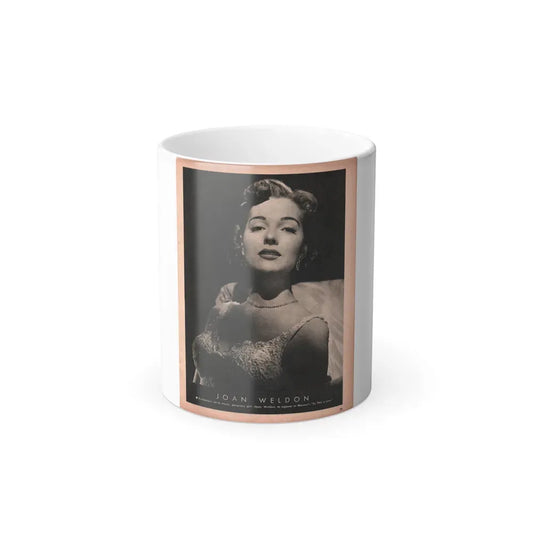 Joan Weldon #27 - 50's B&W 8.5x10.5 Era Mag. Glamour Photo (Vintage Female Icon) Color Changing Coffee Mug 11oz - Go Mug Yourself