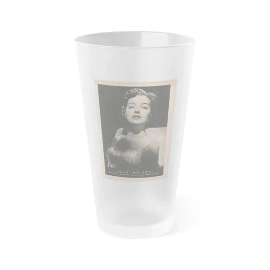 Joan Weldon #27 - 50's B&W 8.5x10.5 Era Mag. Glamour Photo (Vintage Female Icon) Frosted Pint Glass 16oz 16oz Frosted - Go Mug Yourself