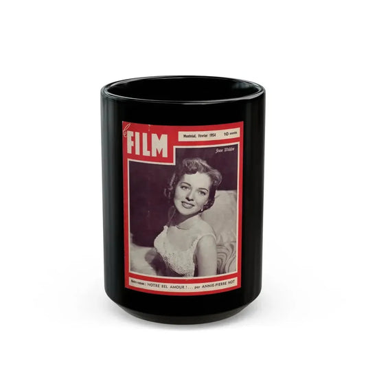 Joan Weldon #29 (Vintage Female Icon) Black Coffee Mug 15oz - Go Mug Yourself