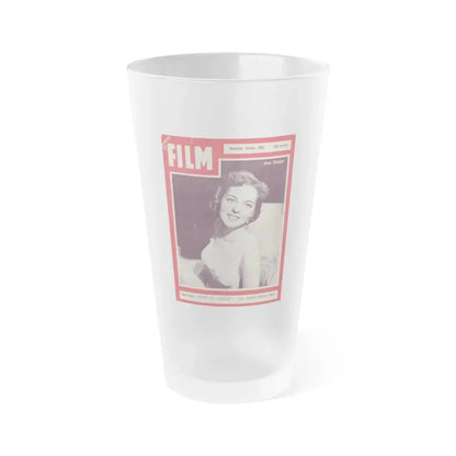 Joan Weldon #29 (Vintage Female Icon) Frosted Pint Glass 16oz 16oz Frosted - Go Mug Yourself
