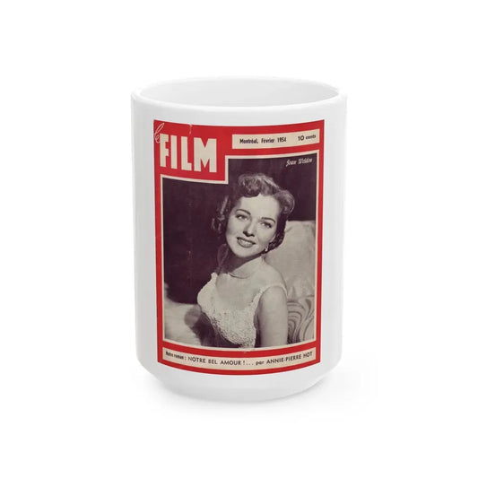 Joan Weldon #29 (Vintage Female Icon) White Coffee Mug 15oz - Go Mug Yourself