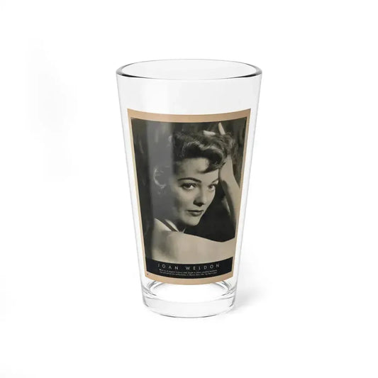 Joan Weldon #32 - 1 Vintage Film Star Magazine Page with, Large B&W Glamour Portriat of Joan from 1954 (Vintage Female Icon) Pint Glass 16oz 16oz - Go Mug Yourself