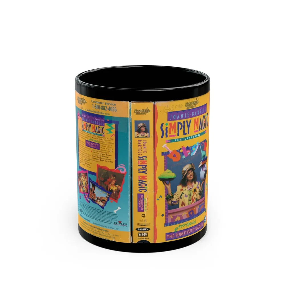 JOANIE BARTELS SIMPLY MAGIC THE SUBSTITUTE TEACHER (VHS COVER) - Black Coffee Mug-11oz-Go Mug Yourself