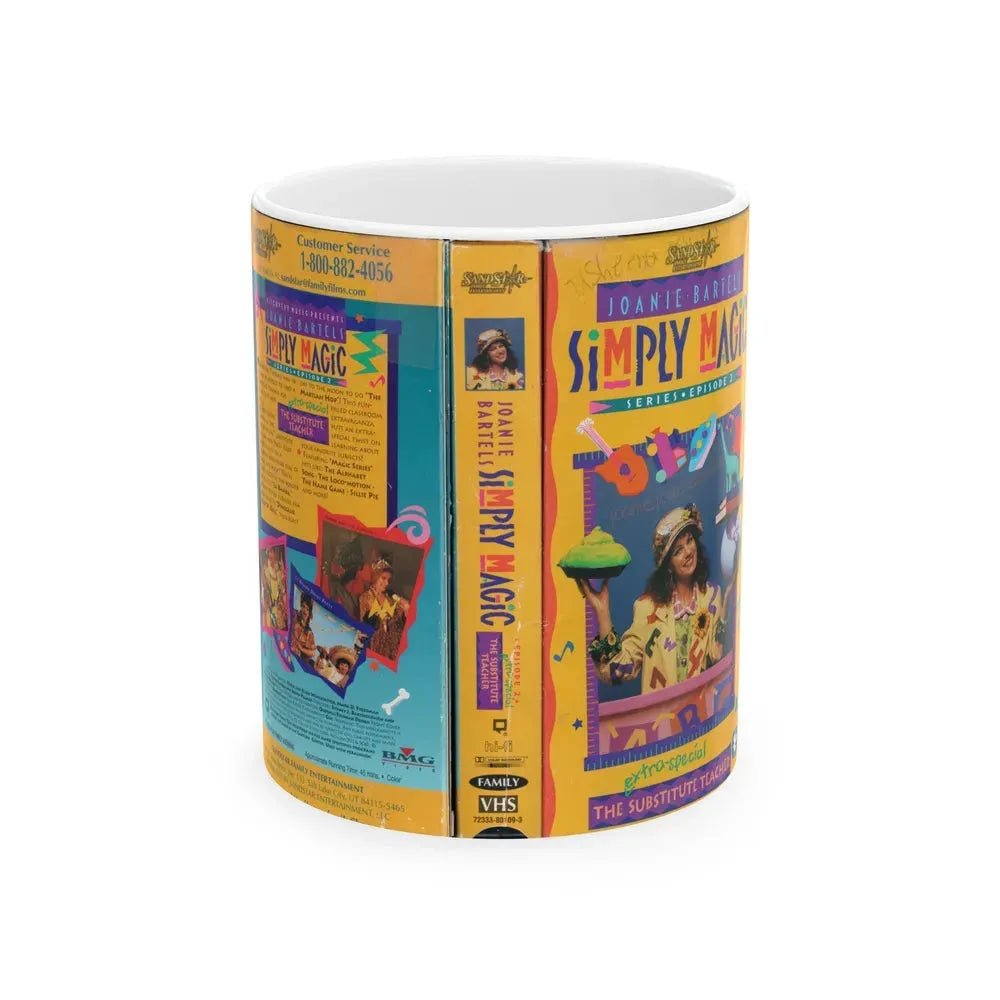 JOANIE BARTELS SIMPLY MAGIC THE SUBSTITUTE TEACHER (VHS COVER) - White Coffee Mug 11oz - Go Mug Yourself