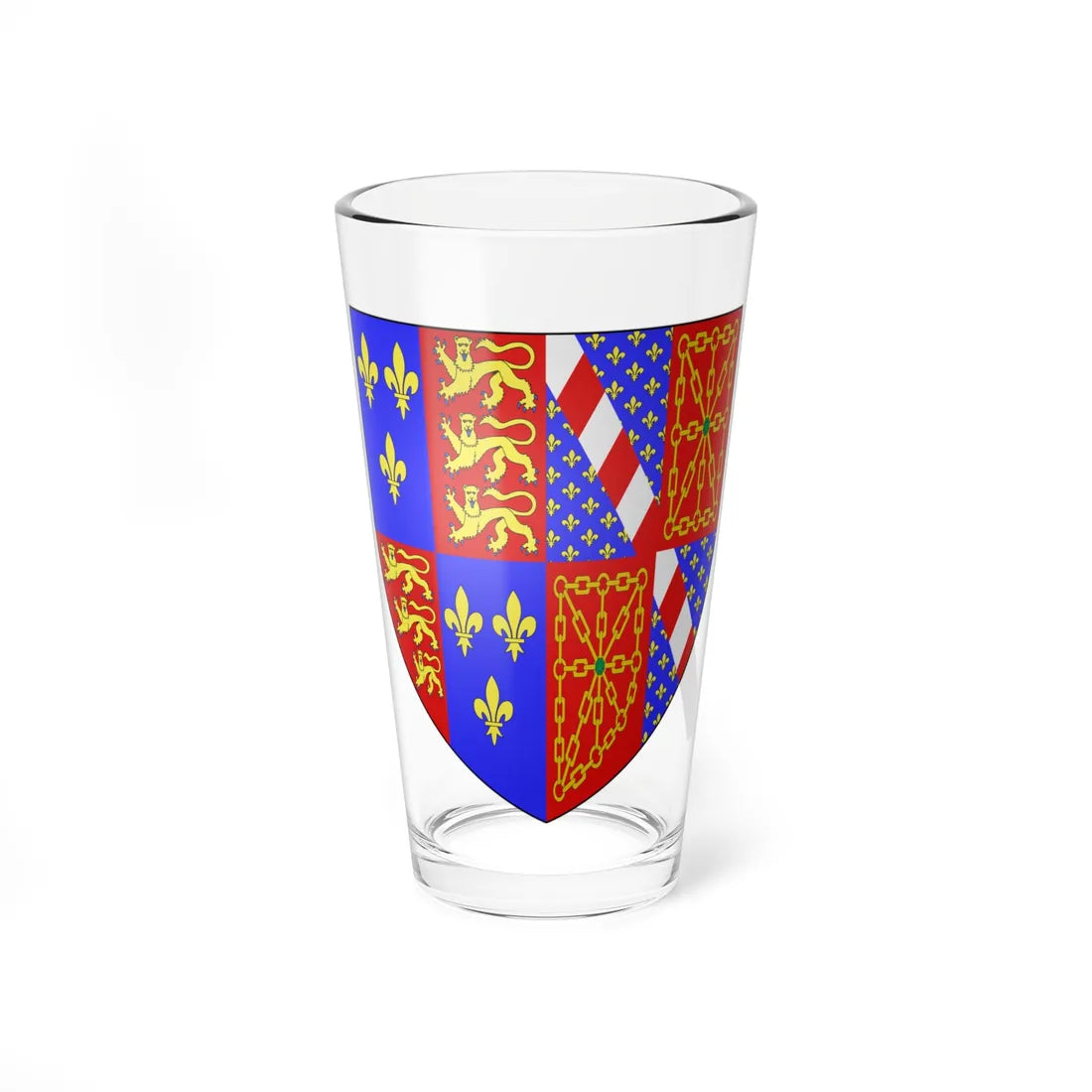 Joanna of Navarre Arms (England) (Coat of Arms) Pint Glass 16oz 16oz - Go Mug Yourself