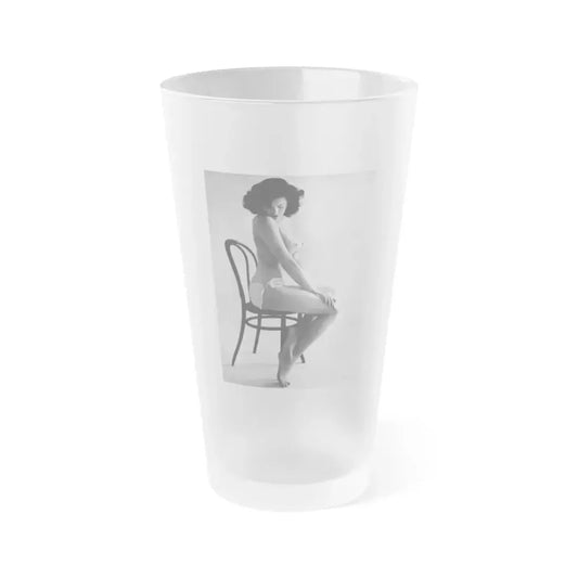 Joanne Arnold #04 - Topless (Vintage Female Icon) Frosted Pint Glass 16oz 16oz Frosted - Go Mug Yourself
