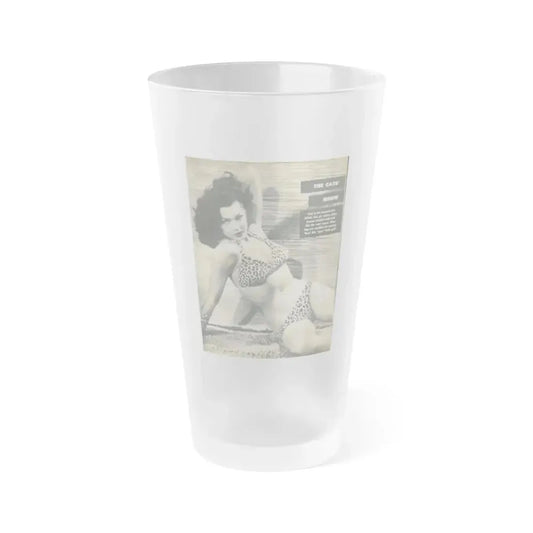 Joanne Arnold #09 (Vintage Female Icon) Frosted Pint Glass 16oz 16oz Frosted - Go Mug Yourself