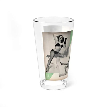 Joanne Arnold #102 - Pages 3 & 4 of 6 with, 4 B&W Photos & Article from Modern Man Mag. Feb. '52 (Vintage Female Icon) Pint Glass 16oz - Go Mug Yourself