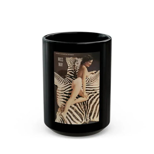 Joanne Arnold #105 - Playboy's Playmate Of The Month Miss May '54 (Vintage Female Icon) Black Coffee Mug 15oz - Go Mug Yourself