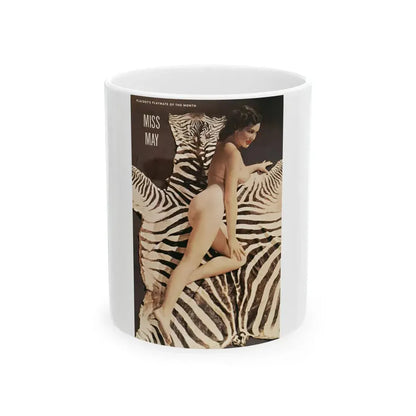 Joanne Arnold #105 - Playboy's Playmate Of The Month Miss May '54 (Vintage Female Icon) White Coffee Mug 11oz - Go Mug Yourself