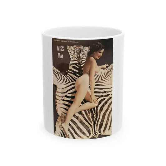 Joanne Arnold #105 - Playboy's Playmate Of The Month Miss May '54 (Vintage Female Icon) White Coffee Mug 11oz - Go Mug Yourself