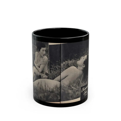 Joanne Arnold #108 - Pages 3 & 4 of 4 with 2 B&W Photos & Headline from Famous Models Mag. Sept.-Oct. '51 (Vintage Female Icon) Black Coffee Mug 11oz - Go Mug Yourself