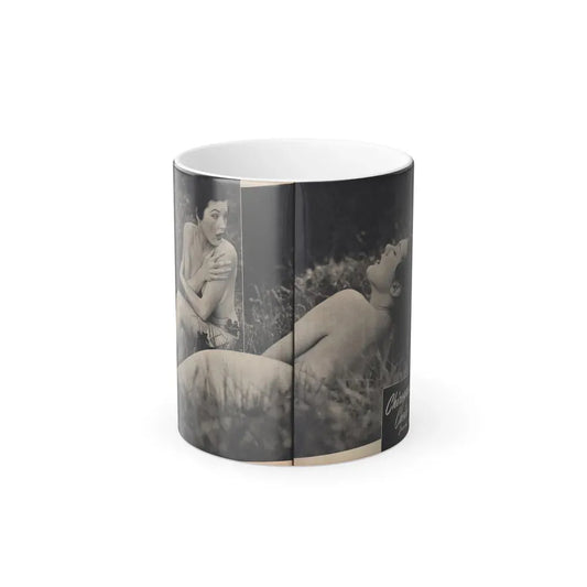Joanne Arnold #108 - Pages 3 & 4 of 4 with 2 B&W Photos & Headline from Famous Models Mag. Sept.-Oct. '51 (Vintage Female Icon) Color Changing Coffee Mug 11oz - Go Mug Yourself