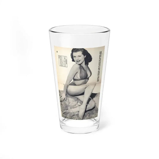 Joanne Arnold #109 - 1 B&W Centerfold of ''Jo Ann'' from HE Pocket Mag. Feb. '55 (Vintage Female Icon) Pint Glass 16oz 16oz - Go Mug Yourself