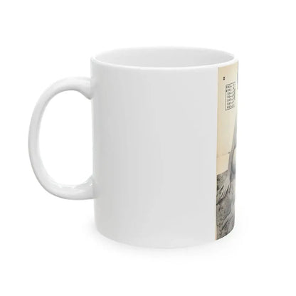 Joanne Arnold #109 - 1 B&W Centerfold of ''Jo Ann'' from HE Pocket Mag. Feb. '55 (Vintage Female Icon) White Coffee Mug - Go Mug Yourself