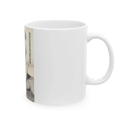 Joanne Arnold #109 - 1 B&W Centerfold of ''Jo Ann'' from HE Pocket Mag. Feb. '55 (Vintage Female Icon) White Coffee Mug - Go Mug Yourself