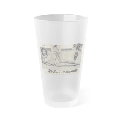Joanne Arnold #111 - Pages 28 & 29 Pages 3 & 4 of 4 Featuring, ''Jo Ann'' with, 1 Large B&W Photo, 2 Small Ones & Brief Paragraph (Vintage Female Icon) Frosted Pint Glass 16oz 16oz Frosted - Go Mug Yourself