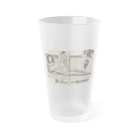 Joanne Arnold #111 - Pages 28 & 29 Pages 3 & 4 of 4 Featuring, ''Jo Ann'' with, 1 Large B&W Photo, 2 Small Ones & Brief Paragraph (Vintage Female Icon) Frosted Pint Glass 16oz 16oz Frosted - Go Mug Yourself