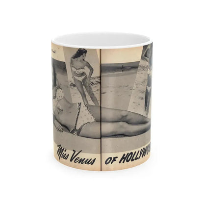 Joanne Arnold #111 - Pages 28 & 29 Pages 3 & 4 of 4 Featuring, ''Jo Ann'' with, 1 Large B&W Photo, 2 Small Ones & Brief Paragraph (Vintage Female Icon) White Coffee Mug 11oz - Go Mug Yourself