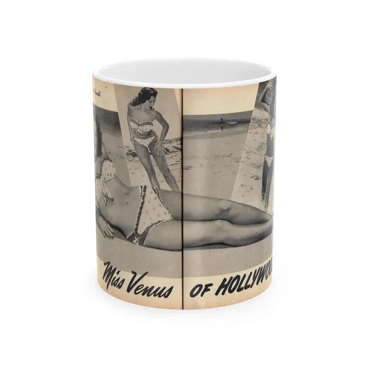 Joanne Arnold #111 - Pages 28 & 29 Pages 3 & 4 of 4 Featuring, ''Jo Ann'' with, 1 Large B&W Photo, 2 Small Ones & Brief Paragraph (Vintage Female Icon) White Coffee Mug 11oz - Go Mug Yourself