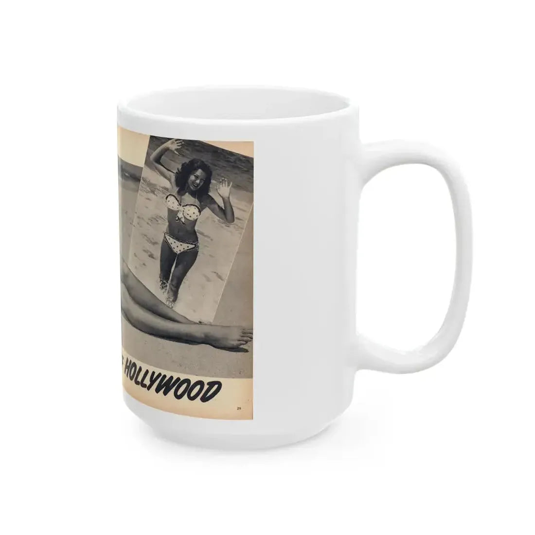 Joanne Arnold #111 - Pages 28 & 29 Pages 3 & 4 of 4 Featuring, ''Jo Ann'' with, 1 Large B&W Photo, 2 Small Ones & Brief Paragraph (Vintage Female Icon) White Coffee Mug - Go Mug Yourself