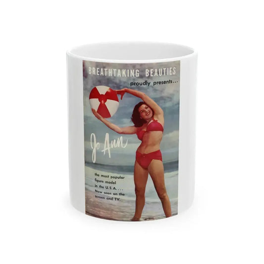 Joanne Arnold #112 - Joanne on Cover in Color all her insdie from BREATHTAKNG BEAUTIES Proudly Presents...Jo Ann (Vintage Female Icon) White Coffee Mug 11oz - Go Mug Yourself
