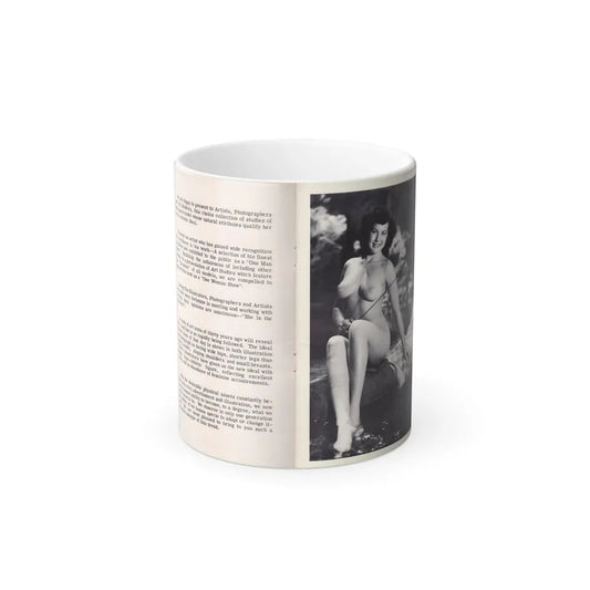 Joanne Arnold #113 - Pages 2 & 3 Intro & 1 Full Body Nude B&W Pic Fishing from BREATHTAKNG BEAUTIES Proudly Presents...Jo Ann (Vintage Female Icon) Color Changing Coffee Mug 11oz - Go Mug Yourself