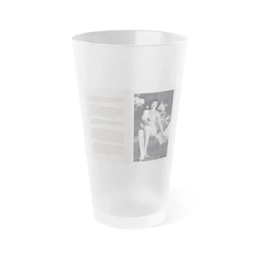 Joanne Arnold #113 - Pages 2 & 3 Intro & 1 Full Body Nude B&W Pic Fishing from BREATHTAKNG BEAUTIES Proudly Presents...Jo Ann (Vintage Female Icon) Frosted Pint Glass 16oz 16oz Frosted - Go Mug Yourself