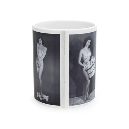 Joanne Arnold #115 - Pages 6 & 7 with, 2 Full Body B&W Nude Pics from BREATHTAKNG BEAUTIES Proudly Presents...Jo Ann (Vintage Female Icon) White Coffee Mug 11oz - Go Mug Yourself