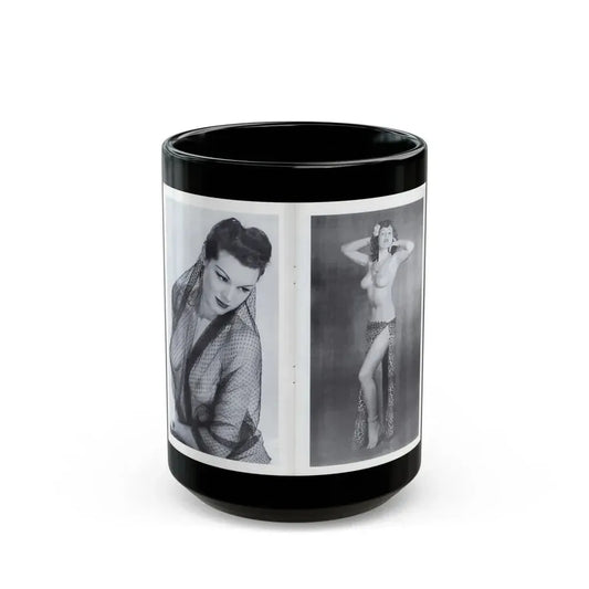Joanne Arnold #116 - Pages 8 & 9 with, 2 B&W Semi Nude Pics Left 1 Waist to Head from BREATHTAKNG BEAUTIES Proudly Presents...Jo Ann (Vintage Female Icon) Black Coffee Mug 15oz - Go Mug Yourself