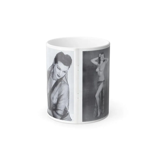 Joanne Arnold #116 - Pages 8 & 9 with, 2 B&W Semi Nude Pics Left 1 Waist to Head from BREATHTAKNG BEAUTIES Proudly Presents...Jo Ann (Vintage Female Icon) Color Changing Coffee Mug 11oz - Go Mug Yourself