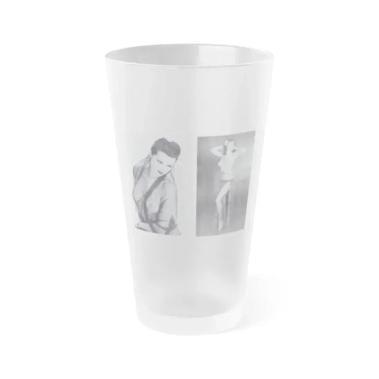 Joanne Arnold #116 - Pages 8 & 9 with, 2 B&W Semi Nude Pics Left 1 Waist to Head from BREATHTAKNG BEAUTIES Proudly Presents...Jo Ann (Vintage Female Icon) Frosted Pint Glass 16oz 16oz Frosted - Go Mug Yourself