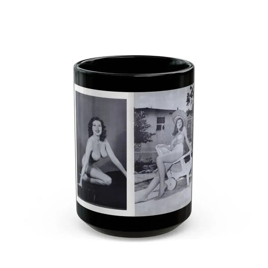 Joanne Arnold #117 - Pages 10 & 11 with, 2 Full Body B&W Semi Nude Pics from BREATHTAKNG BEAUTIES Proudly Presents...Jo Ann (Vintage Female Icon) Black Coffee Mug 15oz - Go Mug Yourself