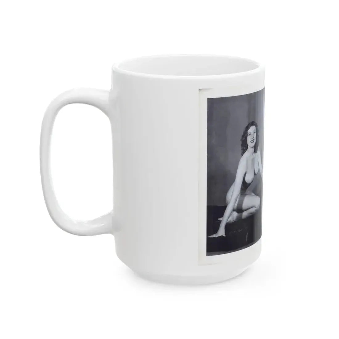 Joanne Arnold #117 - Pages 10 & 11 with, 2 Full Body B&W Semi Nude Pics from BREATHTAKNG BEAUTIES Proudly Presents...Jo Ann (Vintage Female Icon) White Coffee Mug - Go Mug Yourself