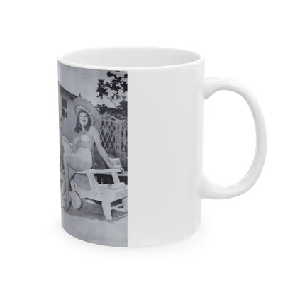 Joanne Arnold #117 - Pages 10 & 11 with, 2 Full Body B&W Semi Nude Pics from BREATHTAKNG BEAUTIES Proudly Presents...Jo Ann (Vintage Female Icon) White Coffee Mug - Go Mug Yourself