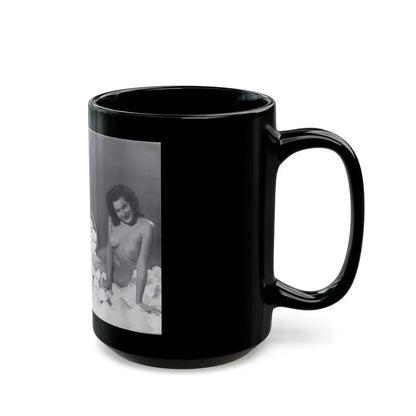 Joanne Arnold #118 - Pages 12 & 13 with, 2 B&W Nude Pics Left 1 as Blonde from BREATHTAKNG BEAUTIES Proudly Presents...Jo Ann (Vintage Female Icon) Black Coffee Mug - Go Mug Yourself