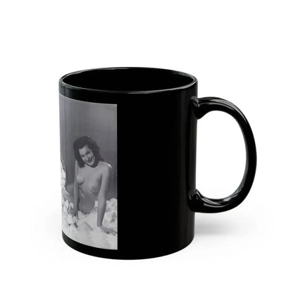 Joanne Arnold #118 - Pages 12 & 13 with, 2 B&W Nude Pics Left 1 as Blonde from BREATHTAKNG BEAUTIES Proudly Presents...Jo Ann (Vintage Female Icon) Black Coffee Mug - Go Mug Yourself