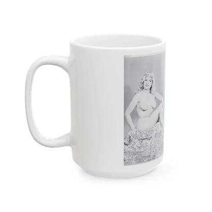 Joanne Arnold #118 - Pages 12 & 13 with, 2 B&W Nude Pics Left 1 as Blonde from BREATHTAKNG BEAUTIES Proudly Presents...Jo Ann (Vintage Female Icon) White Coffee Mug - Go Mug Yourself
