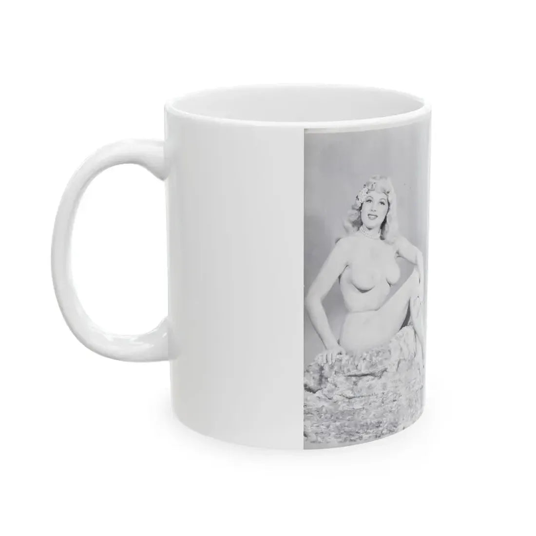 Joanne Arnold #118 - Pages 12 & 13 with, 2 B&W Nude Pics Left 1 as Blonde from BREATHTAKNG BEAUTIES Proudly Presents...Jo Ann (Vintage Female Icon) White Coffee Mug - Go Mug Yourself