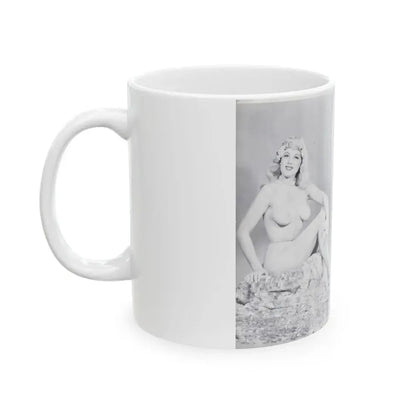 Joanne Arnold #118 - Pages 12 & 13 with, 2 B&W Nude Pics Left 1 as Blonde from BREATHTAKNG BEAUTIES Proudly Presents...Jo Ann (Vintage Female Icon) White Coffee Mug - Go Mug Yourself