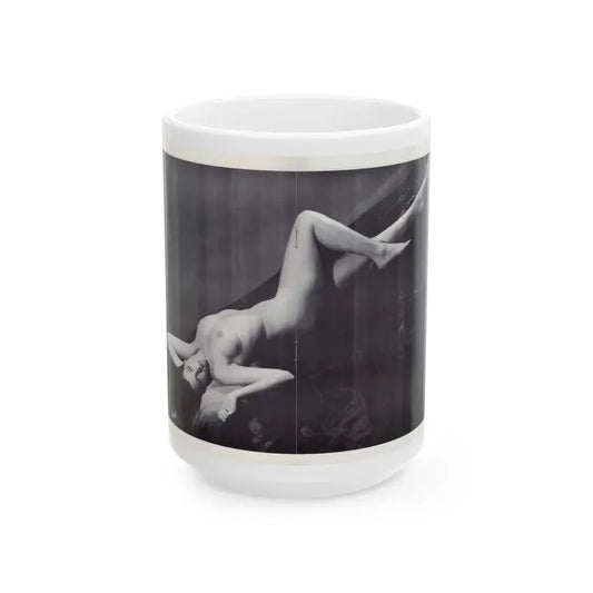 Joanne Arnold #118 - Pages 15 & 16 with 1 B&W Full Body Nude Centerfold from BREATHTAKNG BEAUTIES Proudly Presents...Jo Ann (Vintage Female Icon) White Coffee Mug 15oz - Go Mug Yourself