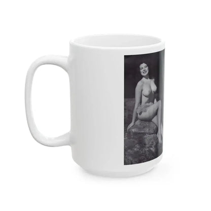 Joanne Arnold #119 - Pages 14 & 15 with, 2 Semi B&W Nude Pics from BREATHTAKNG BEAUTIES Proudly Presents...Jo Ann (Vintage Female Icon) White Coffee Mug - Go Mug Yourself