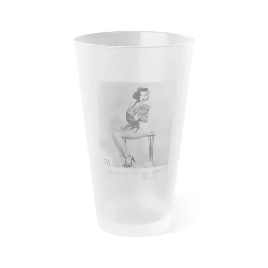 Joanne Arnold #12 (Vintage Female Icon) Frosted Pint Glass 16oz 16oz Frosted - Go Mug Yourself
