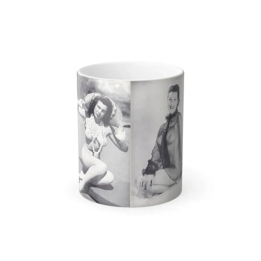 Joanne Arnold #123 - Pages 22 & 23 with, 2 B&W Nude Pics Right with see-through Lingerie on from BREATHTAKNG BEAUTIES Proudly Presents...Jo Ann (Vintage Female Icon) Color Changing Coffee Mug 11oz - Go Mug Yourself