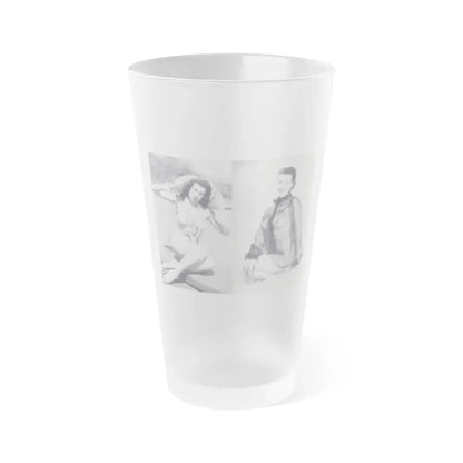 Joanne Arnold #123 - Pages 22 & 23 with, 2 B&W Nude Pics Right with see-through Lingerie on from BREATHTAKNG BEAUTIES Proudly Presents...Jo Ann (Vintage Female Icon) Frosted Pint Glass 16oz 16oz Frosted - Go Mug Yourself
