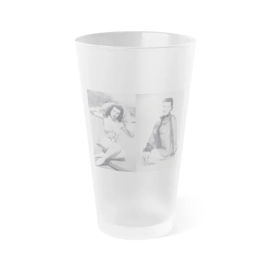 Joanne Arnold #123 - Pages 22 & 23 with, 2 B&W Nude Pics Right with see-through Lingerie on from BREATHTAKNG BEAUTIES Proudly Presents...Jo Ann (Vintage Female Icon) Frosted Pint Glass 16oz 16oz Frosted - Go Mug Yourself