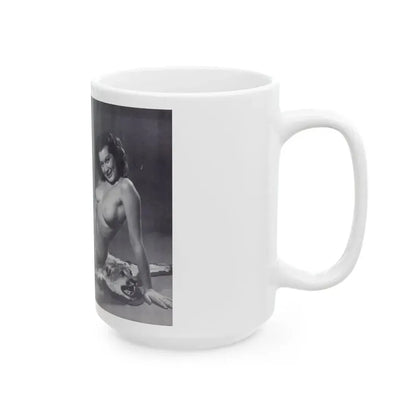 Joanne Arnold #124 - Pages 24 & 25 with, 2 B&W Full Body Except Right 1 both Nude Pics from BREATHTAKNG BEAUTIES Proudly Presents...Jo Ann (Vintage Female Icon) White Coffee Mug - Go Mug Yourself