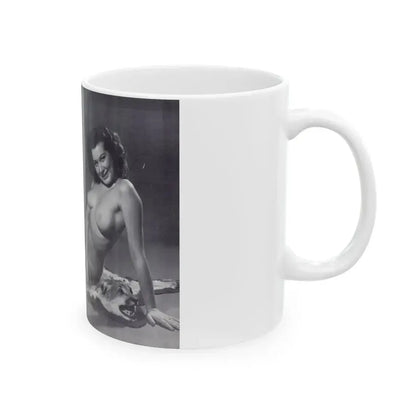 Joanne Arnold #124 - Pages 24 & 25 with, 2 B&W Full Body Except Right 1 both Nude Pics from BREATHTAKNG BEAUTIES Proudly Presents...Jo Ann (Vintage Female Icon) White Coffee Mug - Go Mug Yourself